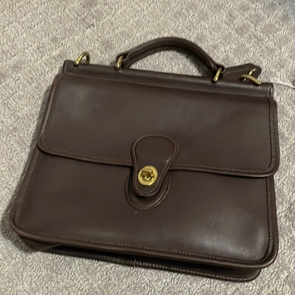 Brown Faux Leather Handbag